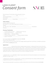 SNOB CLIENT CONSENT FORM - LASHES